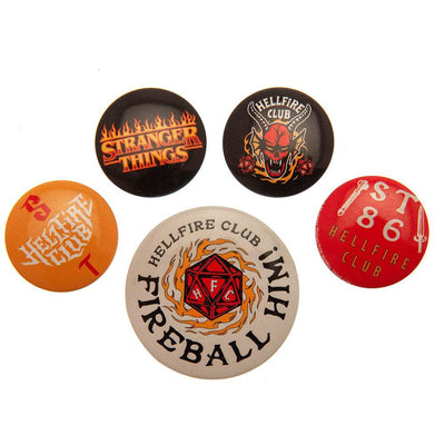 Stranger Things Hellfire Club Button Badge Set - Gift Arch