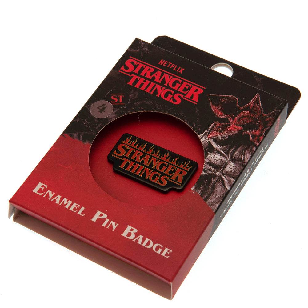 Stranger Things Logo Pin Badge - Gift Arch
