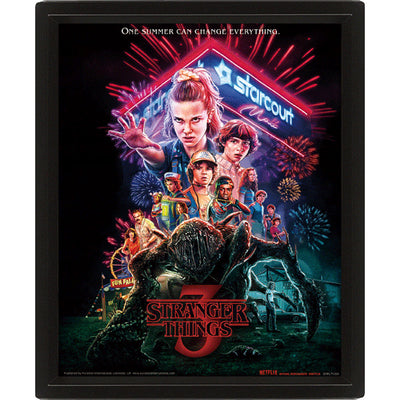 Stranger Things Summer Of 85 Framed 3D Picture - Gift Arch