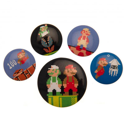 Super Mario Retro Button Badge Set - Gift Arch