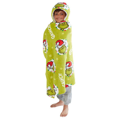 The Grinch Youths Hooded Blanket - Gift Arch
