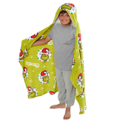 The Grinch Youths Hooded Blanket - Gift Arch