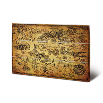 The Legend Of Zelda Map Wood Print - Gift Arch