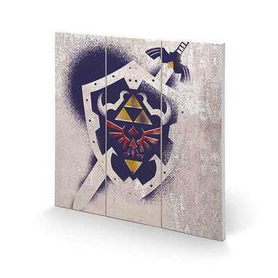 The Legend Of Zelda Shield Wood Print - Gift Arch