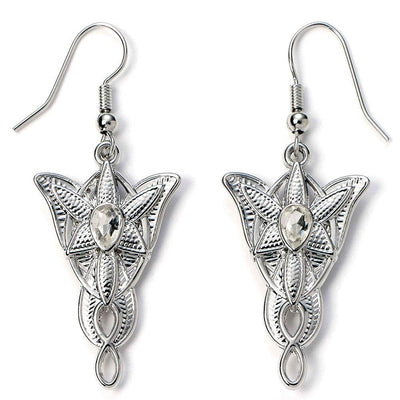 The Lord Of The Rings Silver Plated Evenstar Hook Earrings - Gift Arch