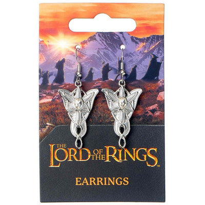 The Lord Of The Rings Silver Plated Evenstar Hook Earrings - Gift Arch