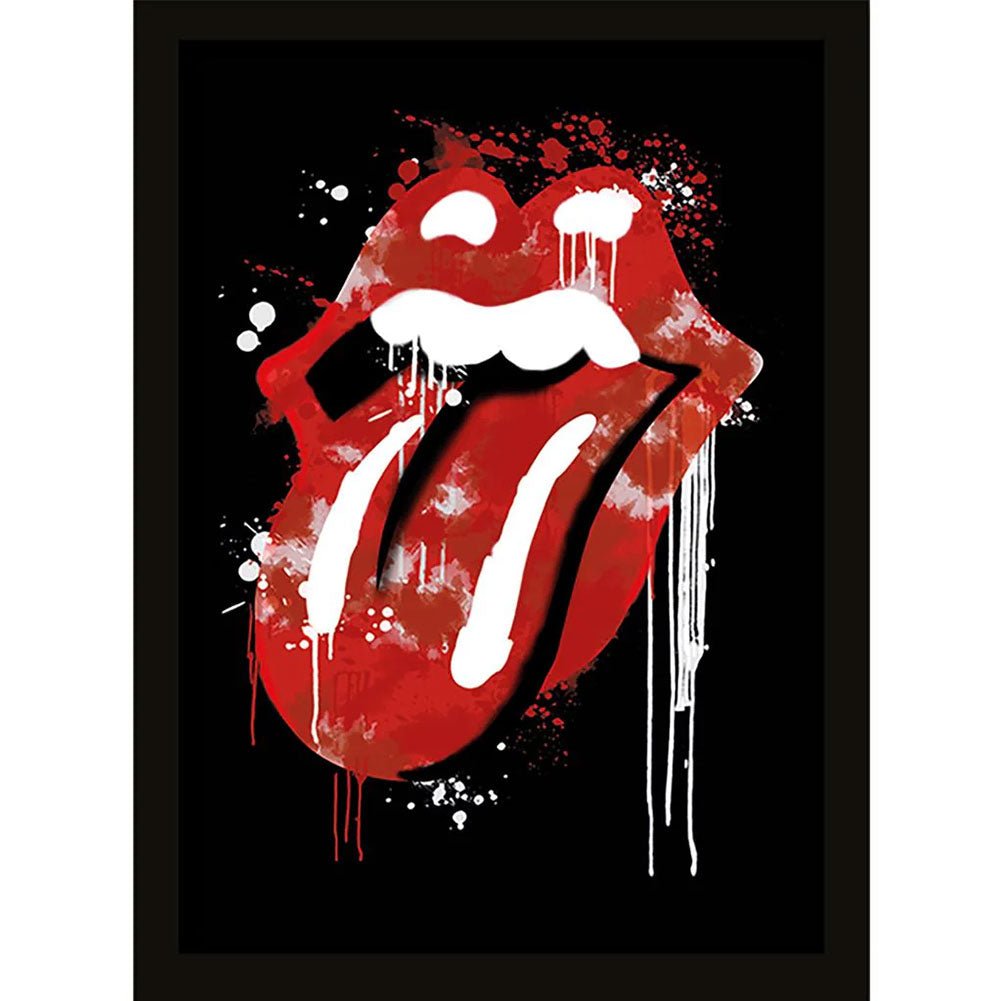 The Rolling Stones Graffiti Lips Picture 16 x 12 - Gift Arch