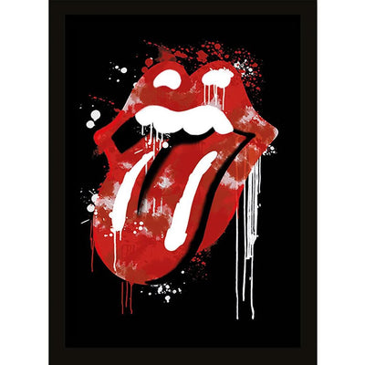 The Rolling Stones Graffiti Lips Picture 16 x 12 - Gift Arch
