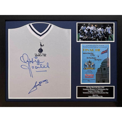 Tottenham Hotspur FC 1981 Ardiles & Villa Signed Shirts (Dual Framed) - Gift Arch