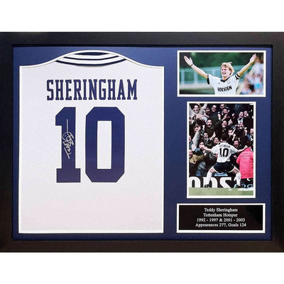 Tottenham Hotspur FC 1994 Sheringham Signed Shirt (Framed) - Gift Arch