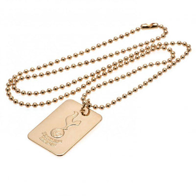 Tottenham Hotspur FC Gold Plated Dog Tag & Chain - Gift Arch