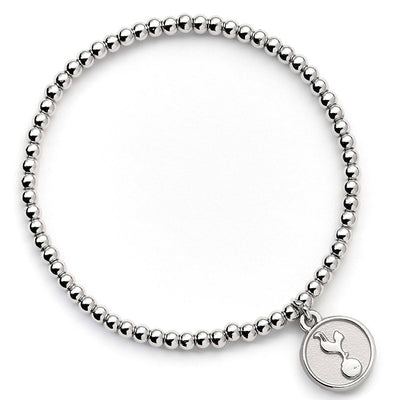 Tottenham Hotspur FC Silver Finish Bead Bracelet - Gift Arch