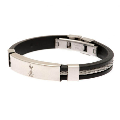 Tottenham Hotspur FC Silver Inlay Silicone Bracelet - Gift Arch