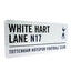 Tottenham Hotspur FC White Street Sign - Gift Arch