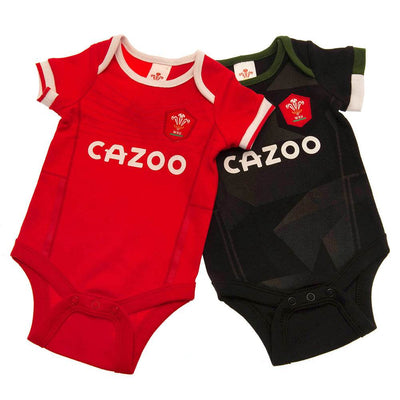 Wales RU 2 Pack Bodysuit 3-6 Mths PC - Gift Arch