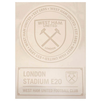 West Ham United FC 2pk A4 Car Decal - Gift Arch