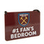 West Ham United FC Bedroom Sign No1 Fan - Gift Arch