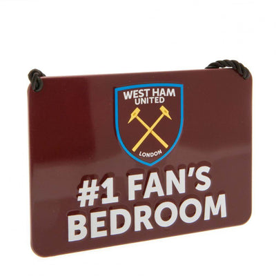 West Ham United FC Bedroom Sign No1 Fan - Gift Arch
