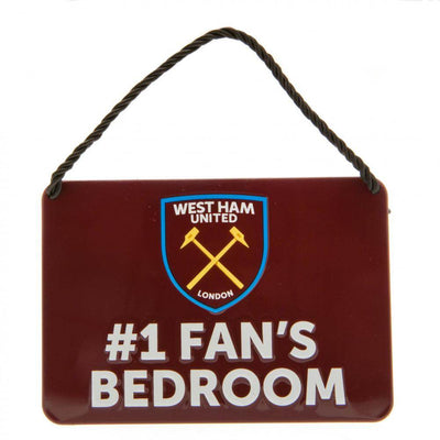 West Ham United FC Bedroom Sign No1 Fan - Gift Arch