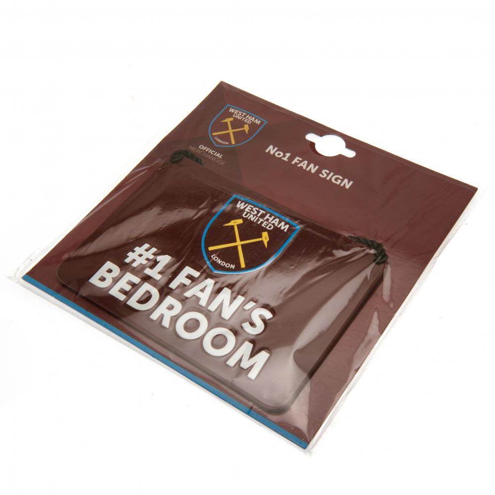 West Ham United FC Bedroom Sign No1 Fan - Gift Arch