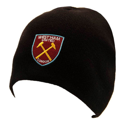 West Ham United FC Black Beanie - Gift Arch