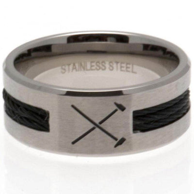West Ham United FC Black Inlay Ring Large HM - Gift Arch