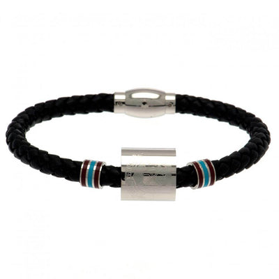 West Ham United FC Colour Ring Leather Bracelet - Gift Arch
