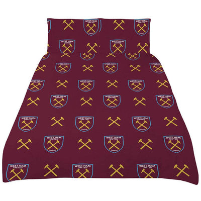 West Ham United FC Colour Split King Duvet Set - Gift Arch