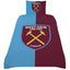 West Ham United FC Colour Split Single Duvet Set - Gift Arch