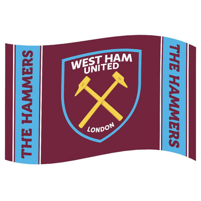 West Ham United FC Crest Stripe Flag - Gift Arch
