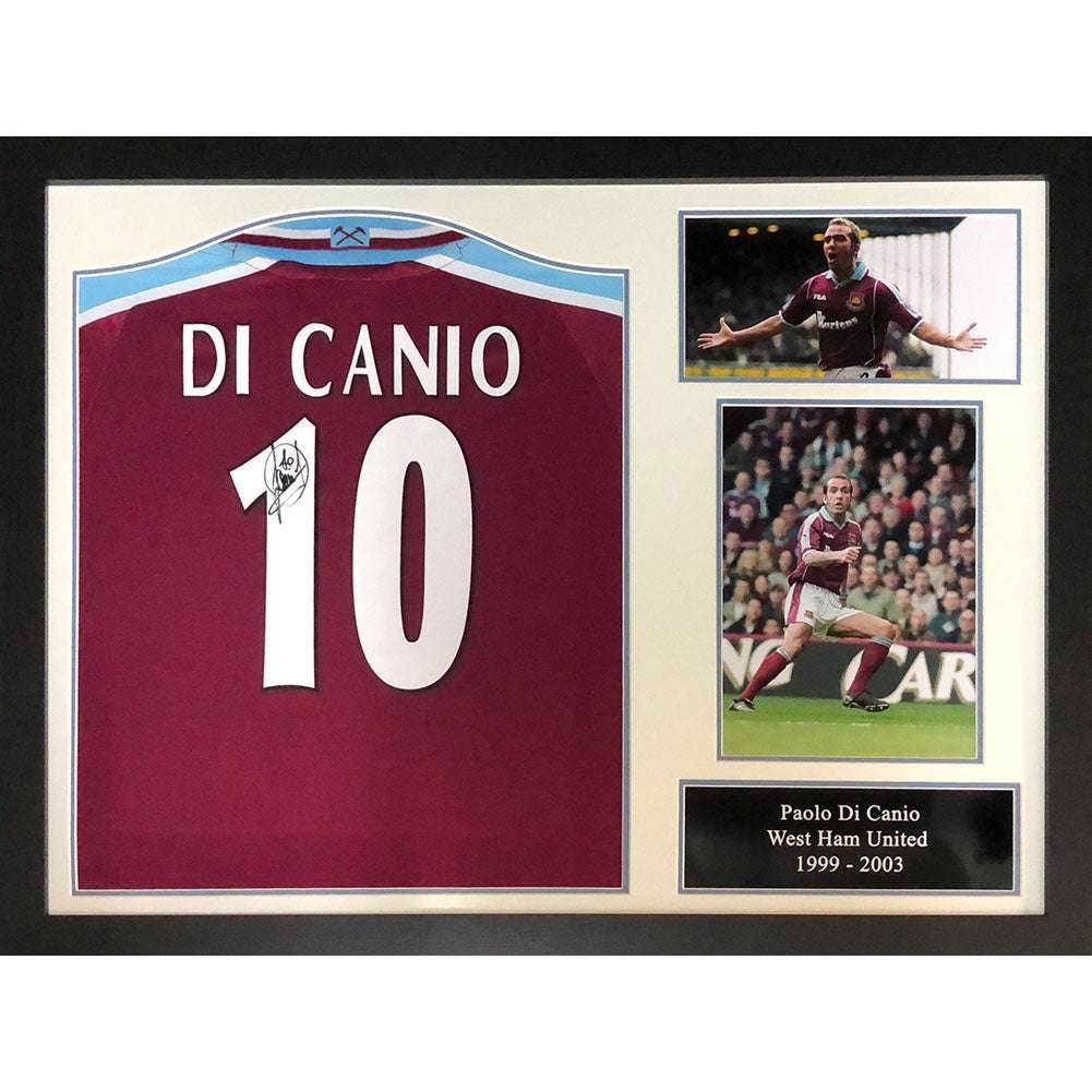 West Ham United FC Di Canio Signed Shirt (Framed) - Gift Arch
