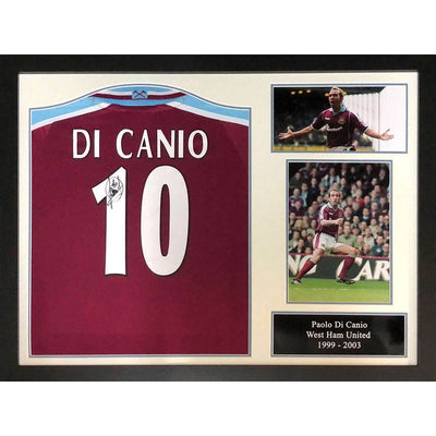 West Ham United FC Di Canio Signed Shirt (Framed) - Gift Arch