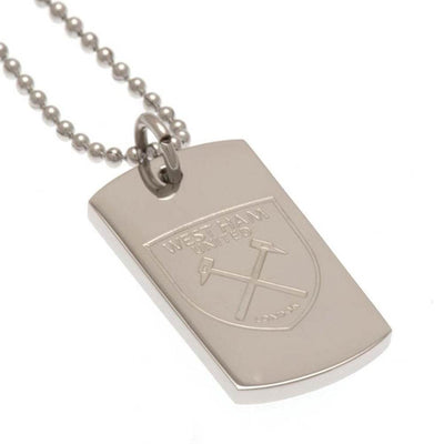 West Ham United FC Engraved Dog Tag & Chain - Gift Arch