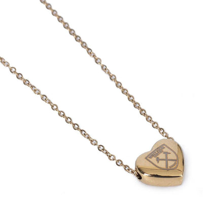 West Ham United FC Gold Plated Heart Necklace - Gift Arch