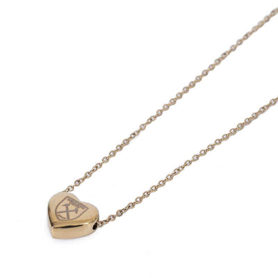 West Ham United FC Gold Plated Heart Necklace - Gift Arch
