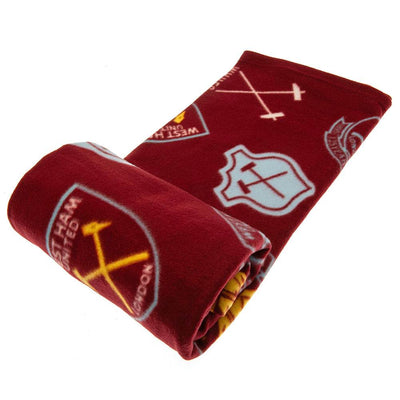 West Ham United FC Historic Crests Fleece Blanket - Gift Arch