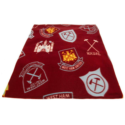 West Ham United FC Historic Crests Fleece Blanket - Gift Arch