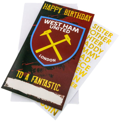 West Ham United FC Personalised Birthday Card - Gift Arch