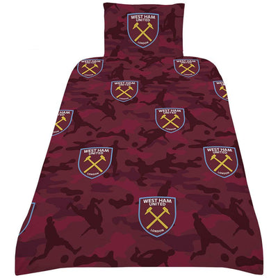 West Ham United FC Player Camo Single Duvet Set - Gift Arch