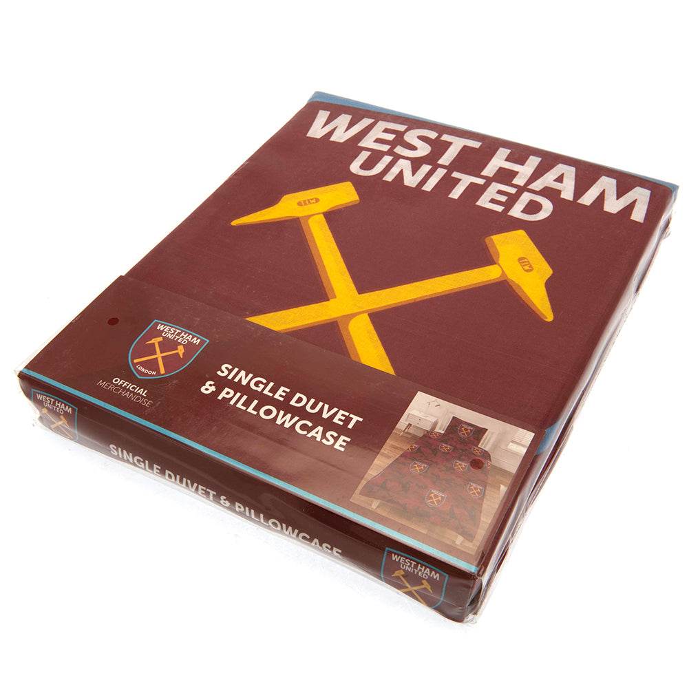 West Ham United FC Player Camo Single Duvet Set - Gift Arch