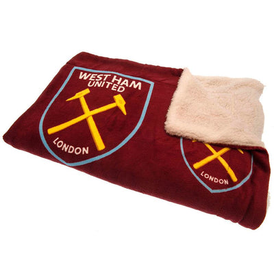 West Ham United FC Sherpa Fleece Blanket - Gift Arch