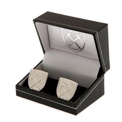 West Ham United FC Silver Plated Formed Cufflinks - Gift Arch