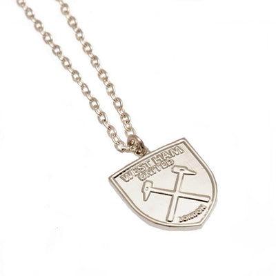 West Ham United FC Silver Plated Pendant & Chain CR - Gift Arch