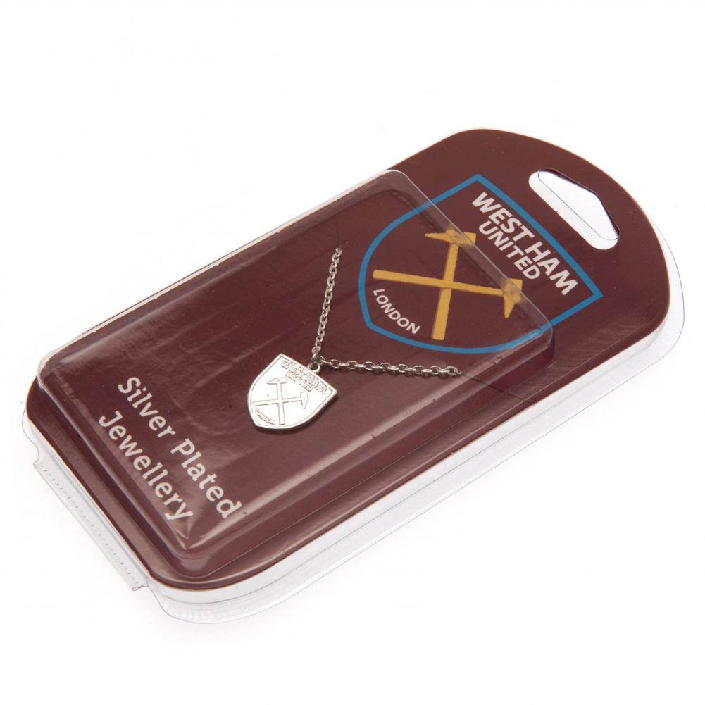 West Ham United FC Silver Plated Pendant & Chain CR - Gift Arch
