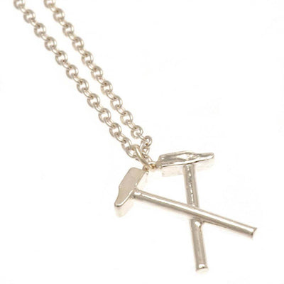 West Ham United FC Silver Plated Pendant & Chain HM - Gift Arch