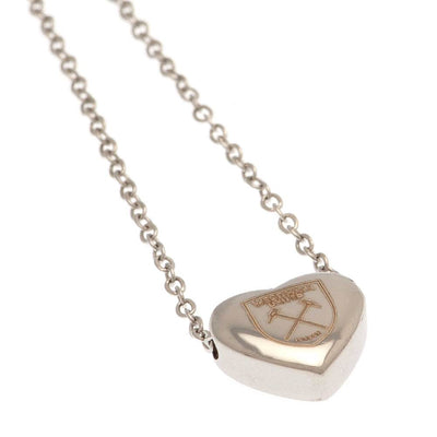 West Ham United FC Stainless Steel Heart Necklace - Gift Arch
