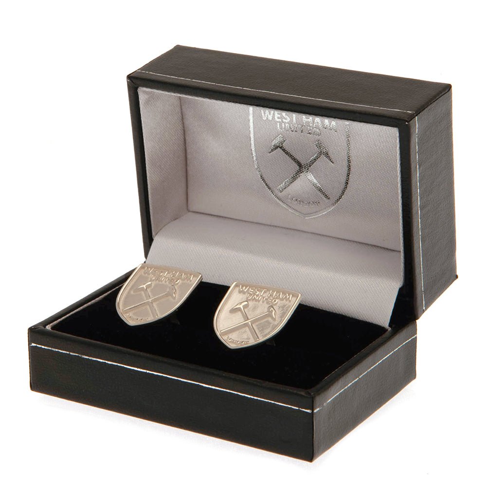West Ham United FC Sterling Silver Crest Cufflinks - Gift Arch