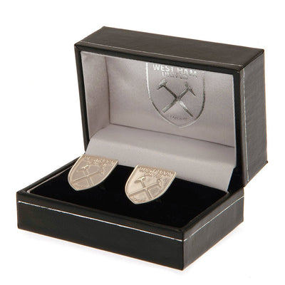 West Ham United FC Sterling Silver Crest Cufflinks - Gift Arch