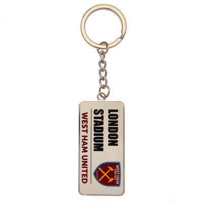 West Ham United FC Street Sign Keyring - Gift Arch