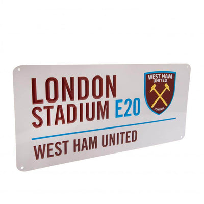 West Ham United FC White Street Sign - Gift Arch